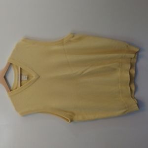 L.L. Bean XL Yellow Lambswool Sweater Vest